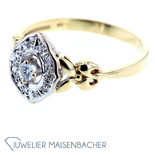 Verspielter Diamant-Ring, Ringgröße 56,5