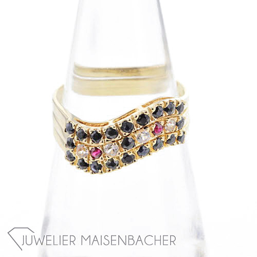 Set aus drei filigranen Ringen Ringgröße 55