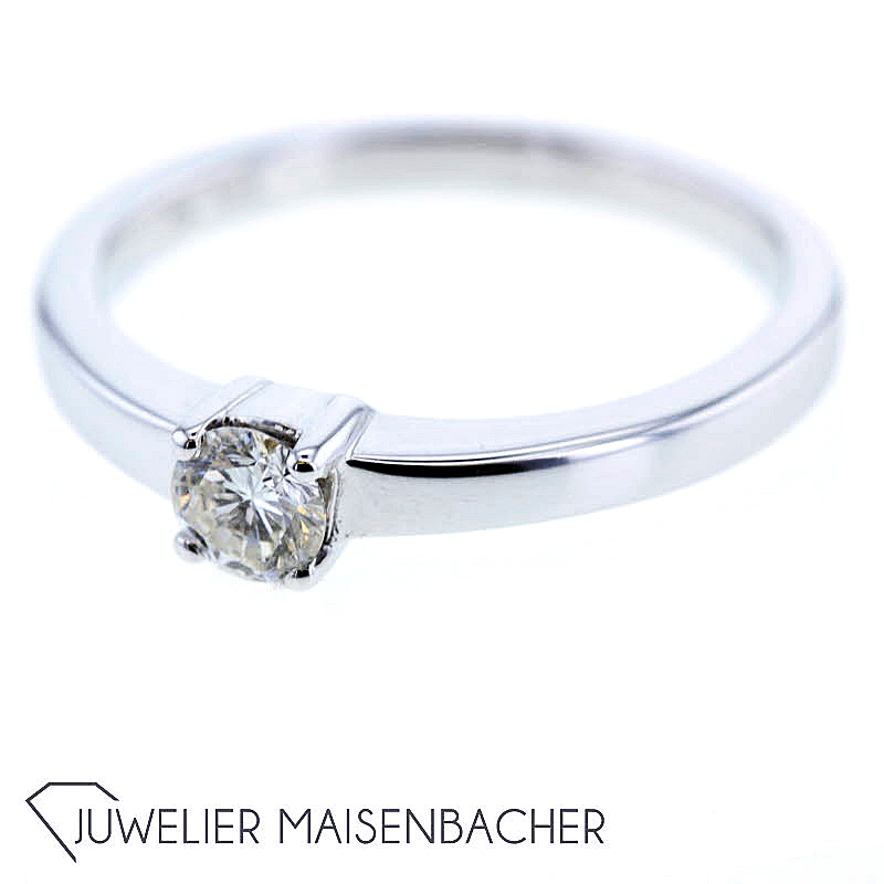 Klassischer Solitaire-Ring, Ringgröße 54