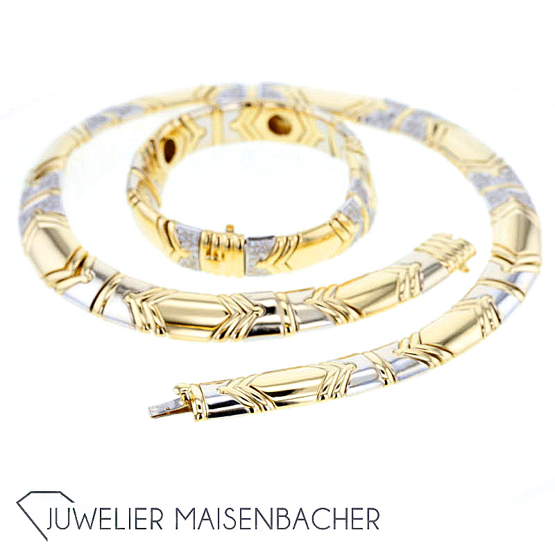 Schmuckset Collier und Armband im Bulgari-Design