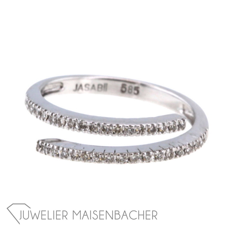 Jasabi *Diamant-Ring* Weißgold, Ringgröße 57