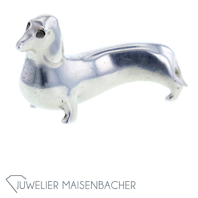 Tiffany & Co. Vintage Figur Dachshund/ Dackel, 925/- Sterling Silber