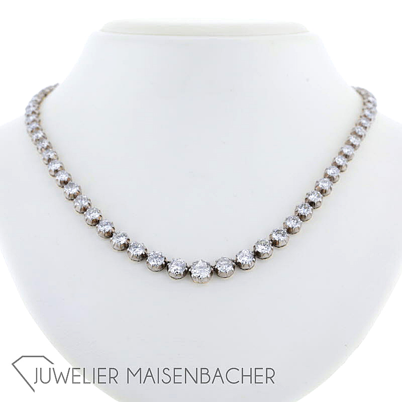 Opulentes Diamant-Collier *Rivière*, Tragelänge 40cm