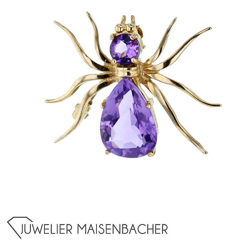 Brosche Spinne *Amethyst*