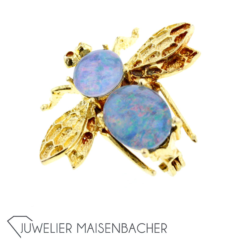 Juwelier Deiter Brosche Biene *Opal-Triplette*