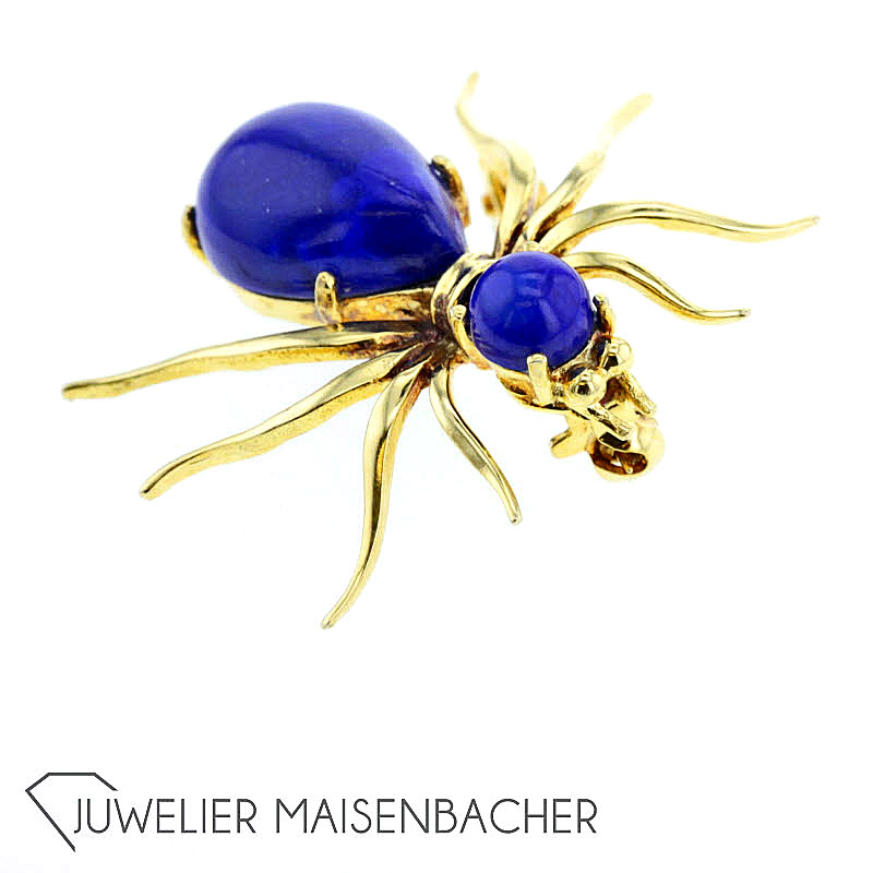 Juwelier Deiter Brosche Spinne *Lapislazuli* Gold