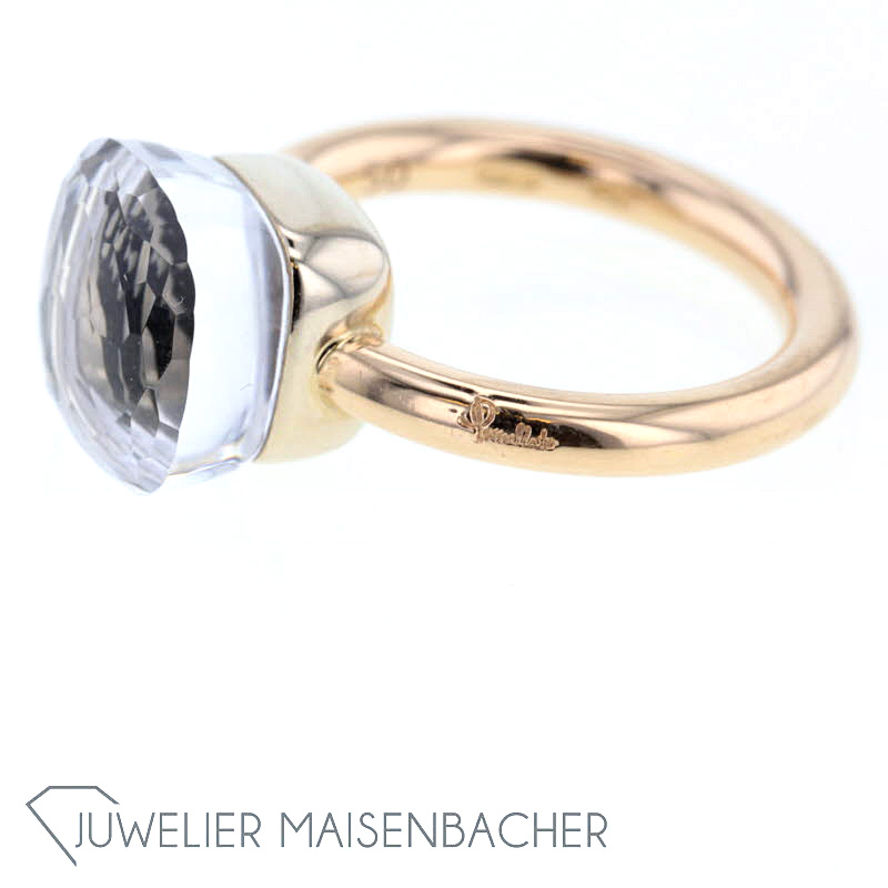 Pomellato Ring Nudo Classic *Weisser Topas*, Ringgröße 50