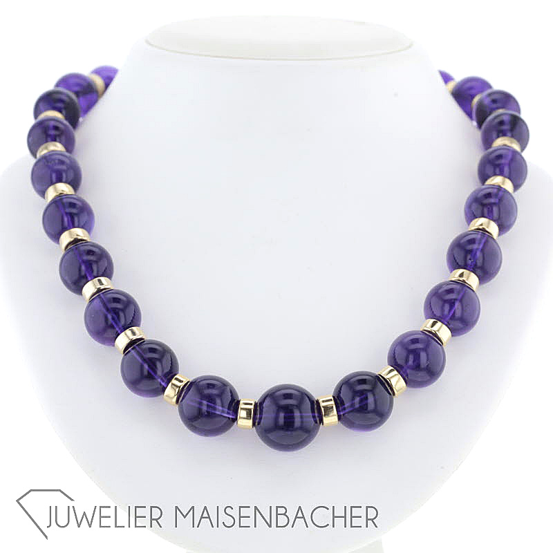 Opulente Kugel-Kette *Amethyst*, Tragelänge 46cm