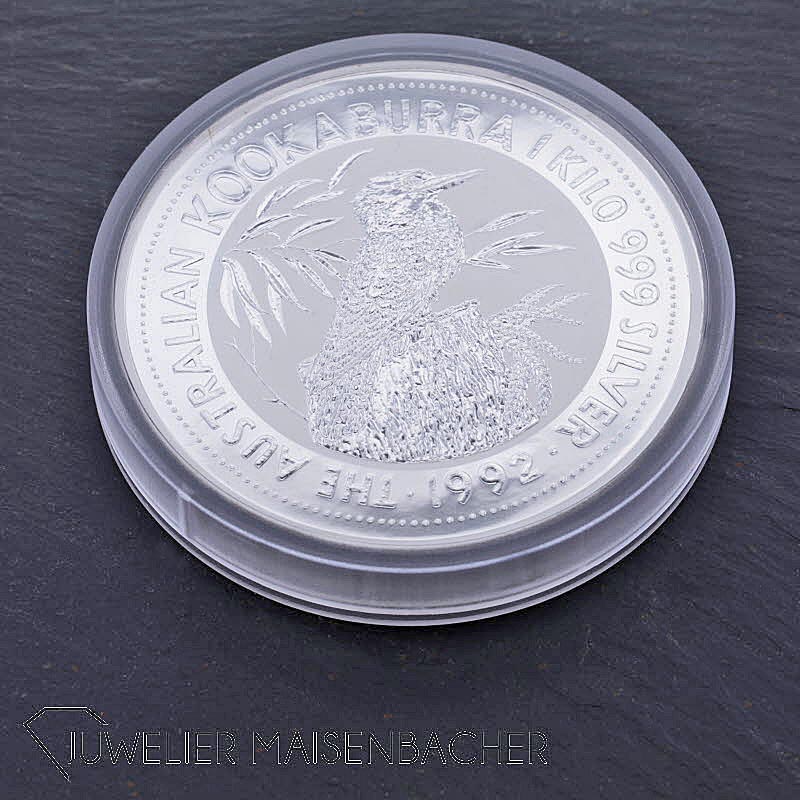 Silbermünze *Kookaburra* 999 Silber, 1 KG, 1992