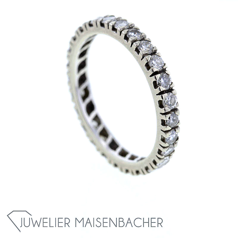 Klassischer Memory-Ring mit 26 Brillanten, Ringgröße 55