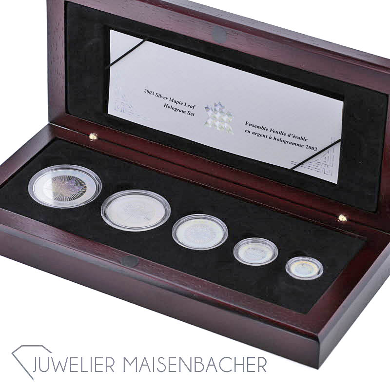 Maple Leaf Silbermünzen Set *Hologramm*, 999,9/- Silber, 2003