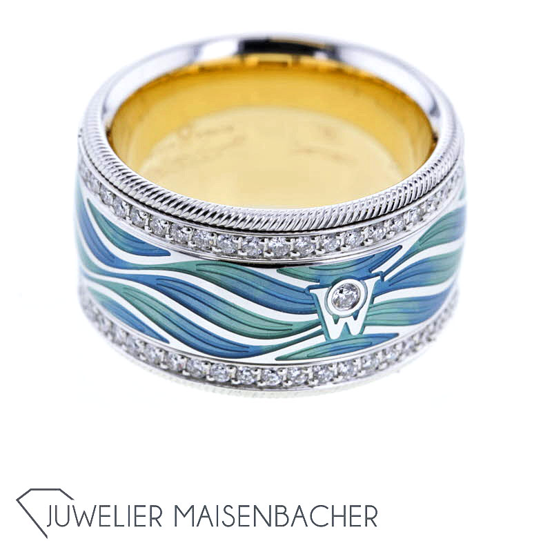 Wellendorff Ring *Aquazauber*, Ringgröße 56