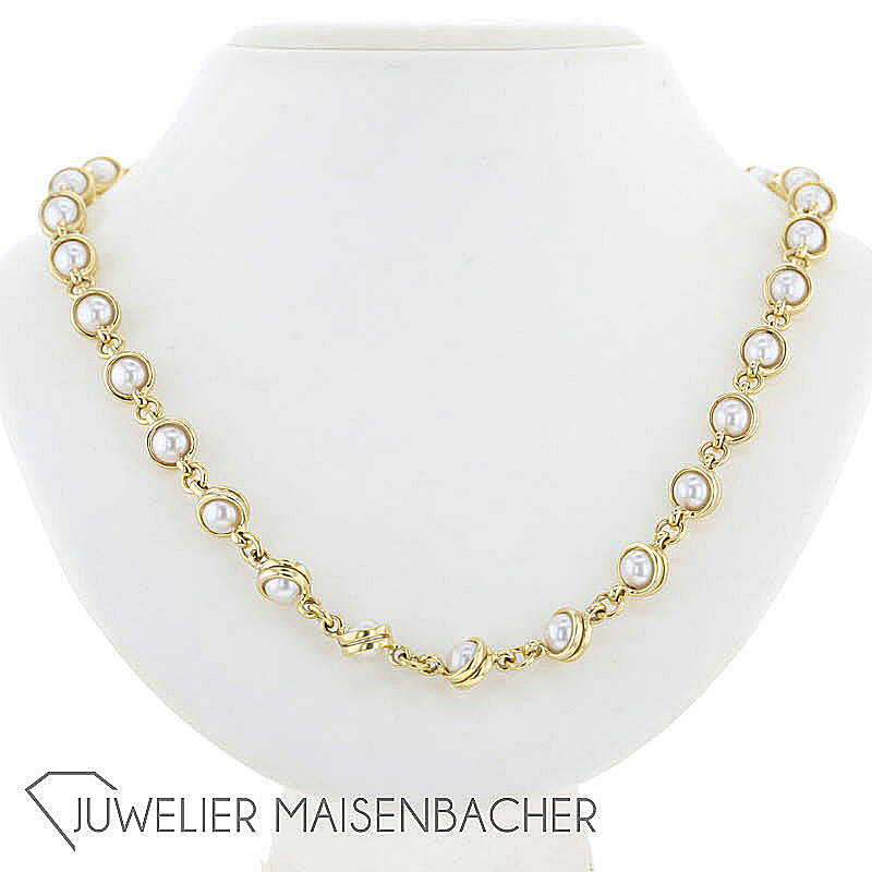 Pomellato Collier mit Akoya-Zuchtperle Gold *Rarität*