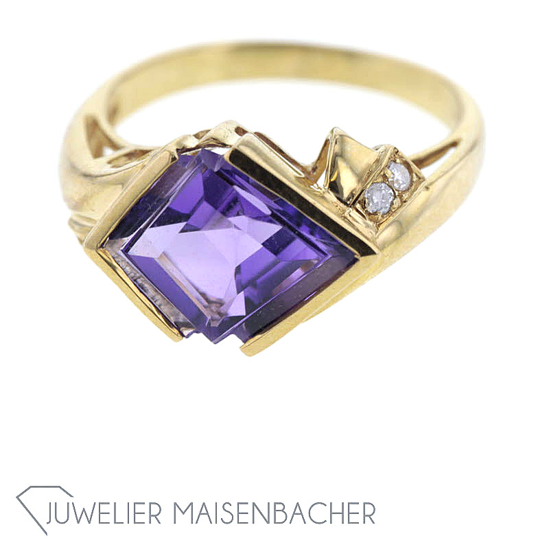 Design-Ring mit Amethyst *Fantasie*, Ringgöße 55