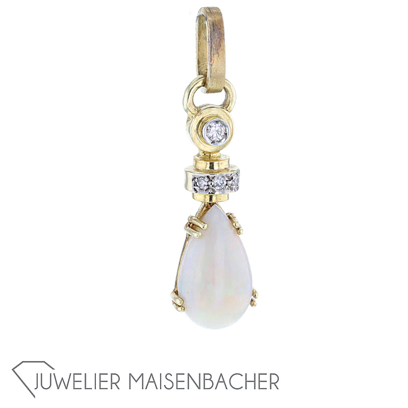 Anhänger Gelbgold *Opal und Diamanten*