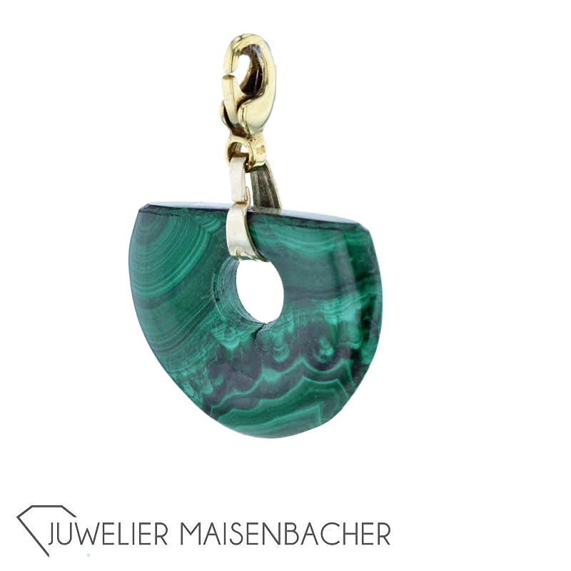 Anhänger Charm Gelbgold *Malachit*