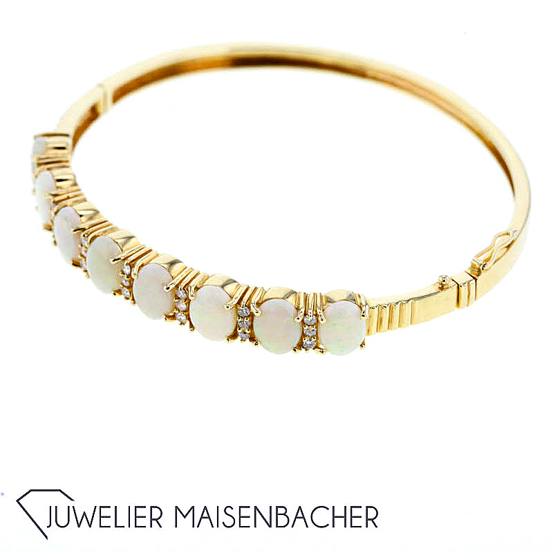 Armspange Gelbgold *Opale und Diamanten*