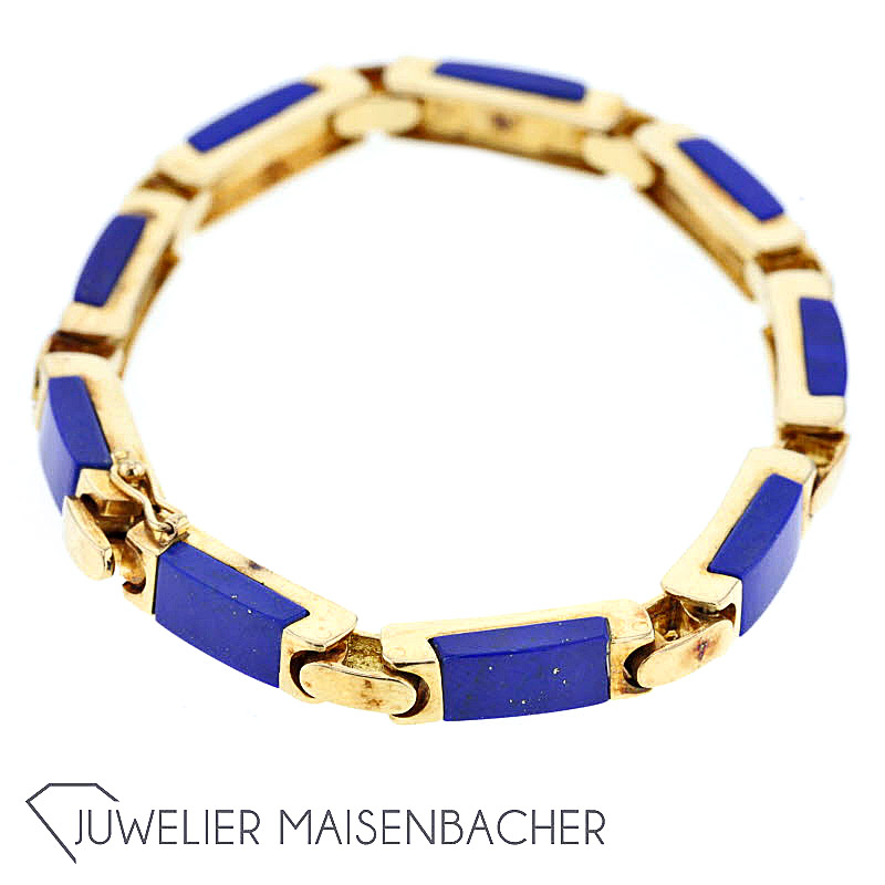 Armband Gelbgold *Lapislazuli*