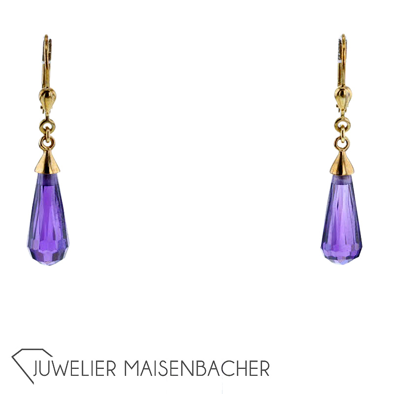 Ohrhänger Gelbgold *Amethyst*