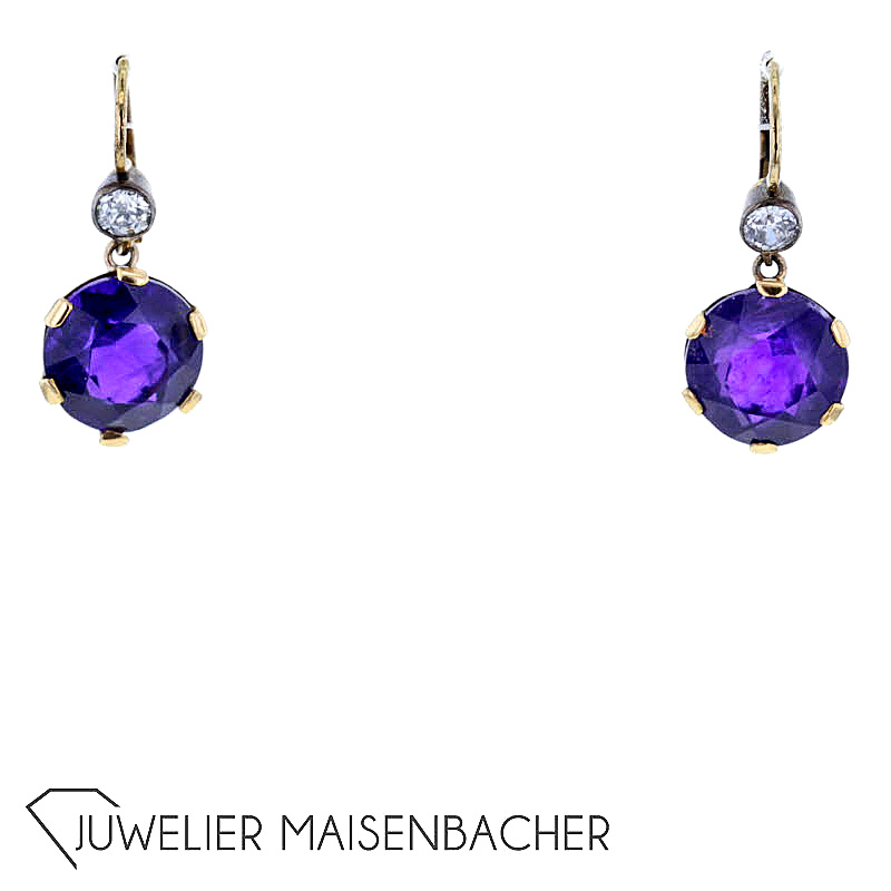 Ohrhänger Gelbgold *Amethyst*