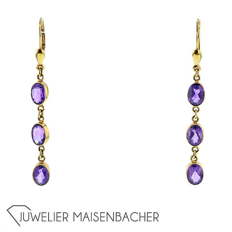 Ohrhänger Gelbgold *Amethyst*