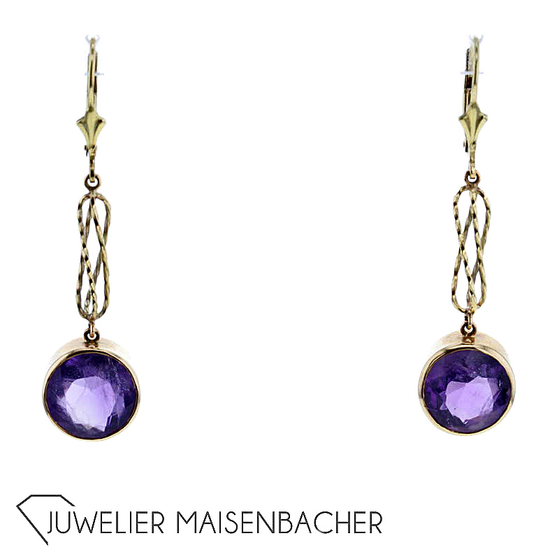 Ohrhänger Gelbgold *Amethyst*