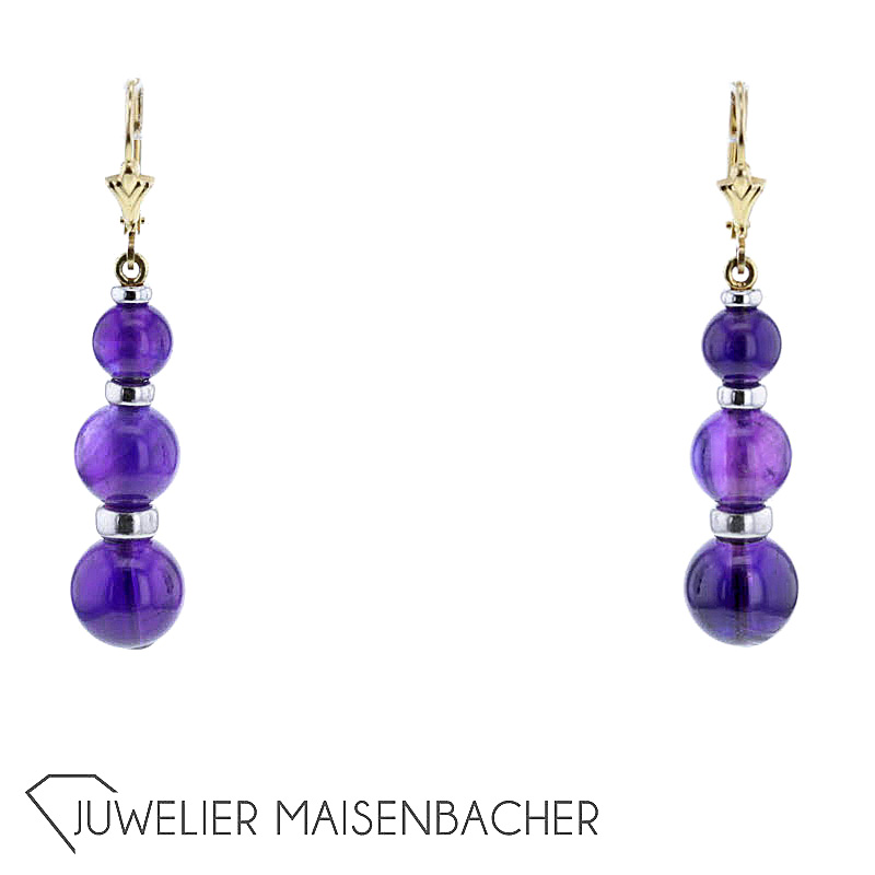 Ohrhänger Gelbgold *Amethyst*