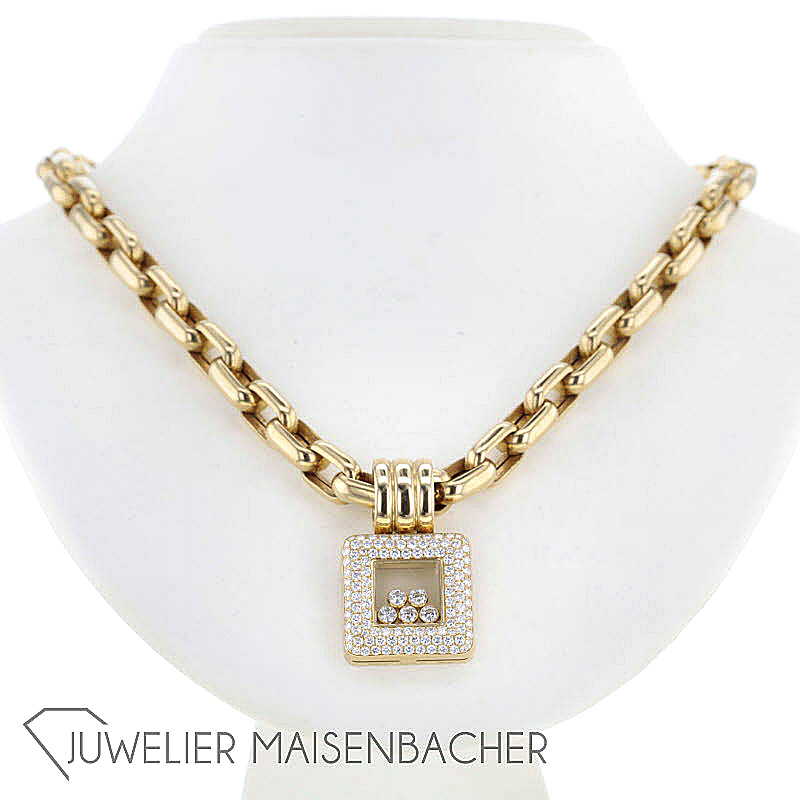 Chopard Happy Diamonds Anhänger *Square* mit Kette