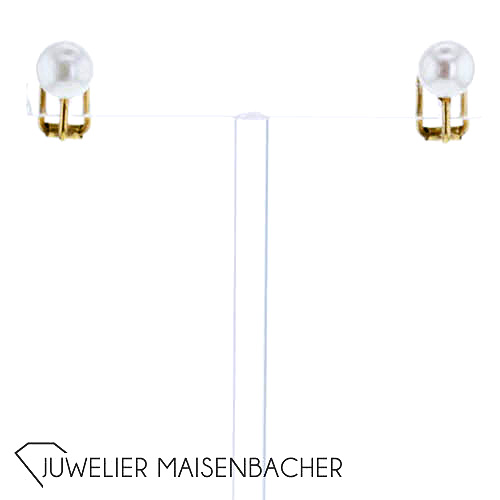 Ohrclipse mit Akoya-Zuchtperle Gold