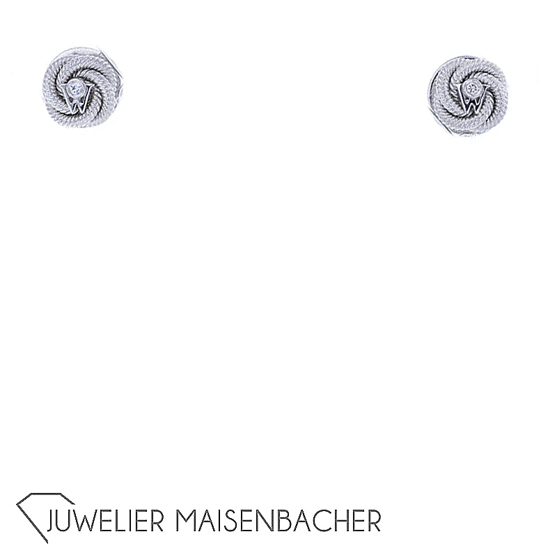 Wellendorff Ohrstecker *Seidenknoten*, Weißgold