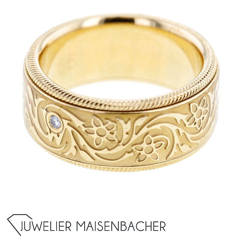 Wellendorff Dreh-Ring *Goldblüte* mit Brillant Gold