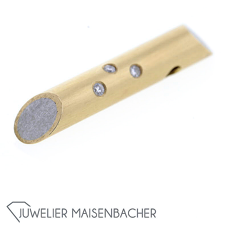 Goldschmiede Stichnoth Stab-Anhänger mit Brillanten Gold/Platin