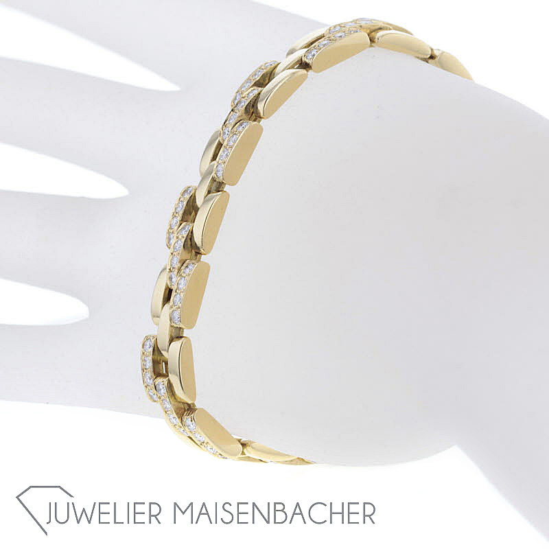 Cartier Armband Maillon Panthère de Cartier, dreireihig, Tragelänge 17,5cm