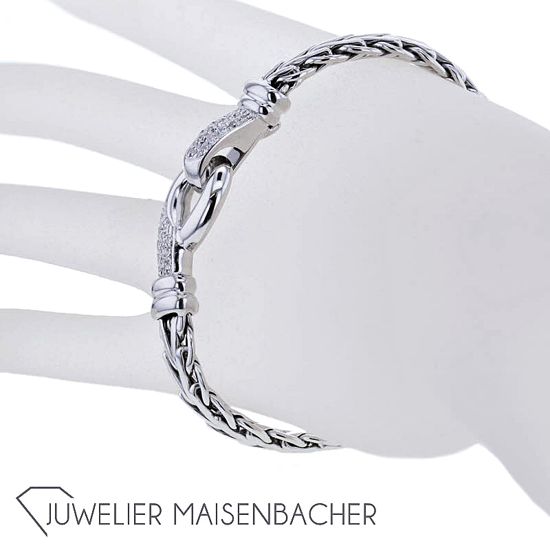 Klassisches Armband *Weissgold*, Tragelänge 18cm