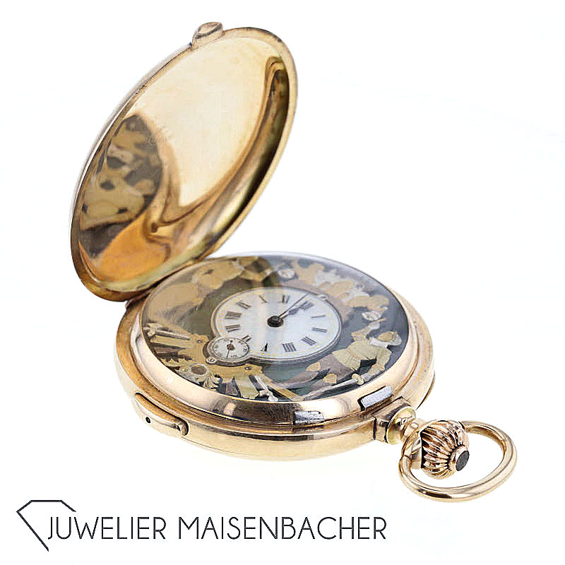 Audemars Frères Herrentaschenuhr, Schlagwerk, Brassus & Genève, um 1910