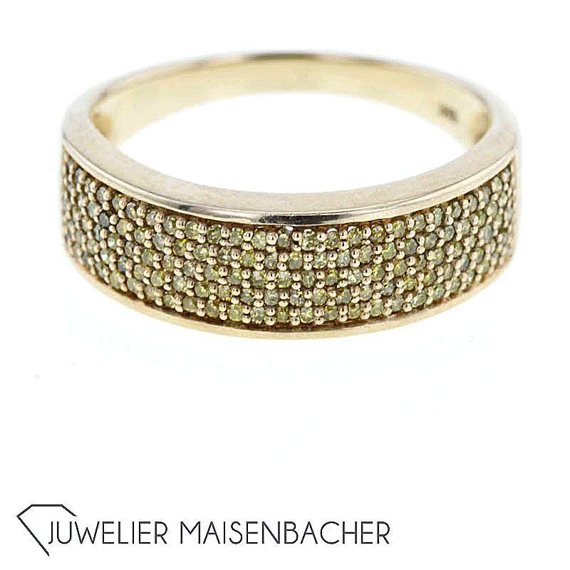 Fancy Green Diamant Gold Ring