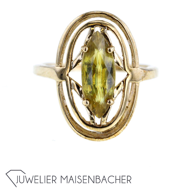 Bohemian Sphen Gold Ring