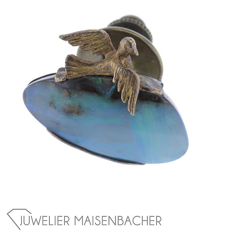 *Ebbe* Opal Brosche mit 'Schwalbe'