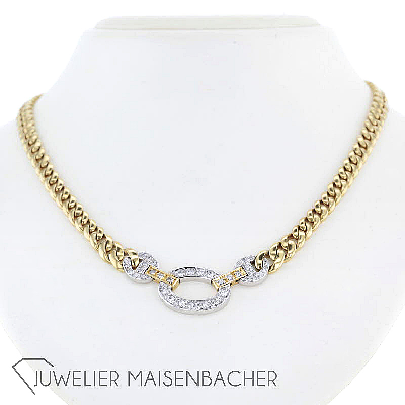 Bicolor Brillant Collier Panzerkette