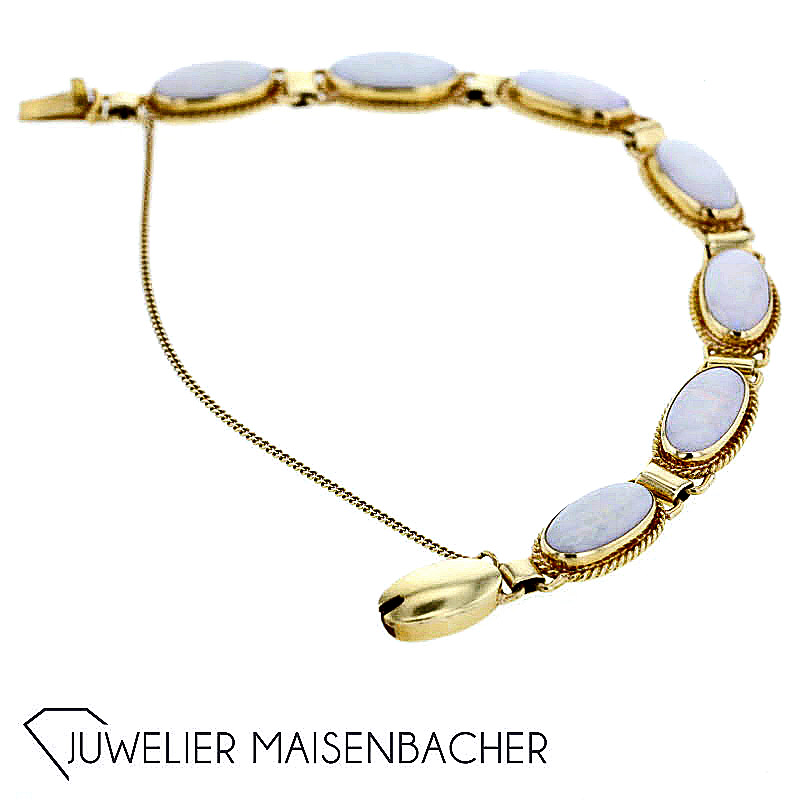 Zeitloses Opal Gold Armband 18 cm