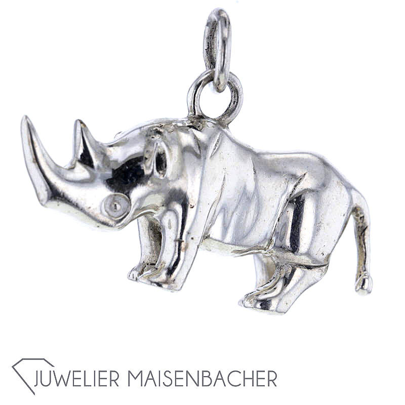 Massiver *Nashorn* Anhänger