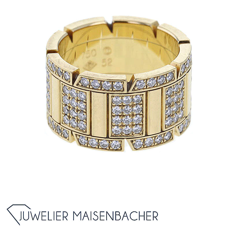 Cartier Tank Francaise Ring mit Brillanten Gold Rarität