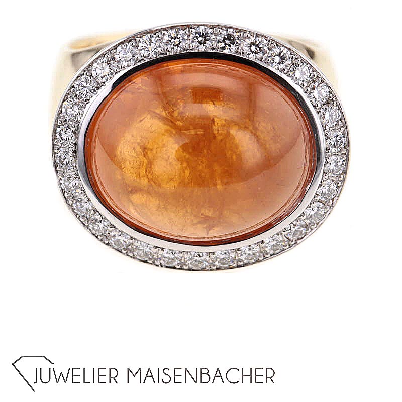 *Wolfgang Heinekamp* Mandarin Granat Diamant Ring