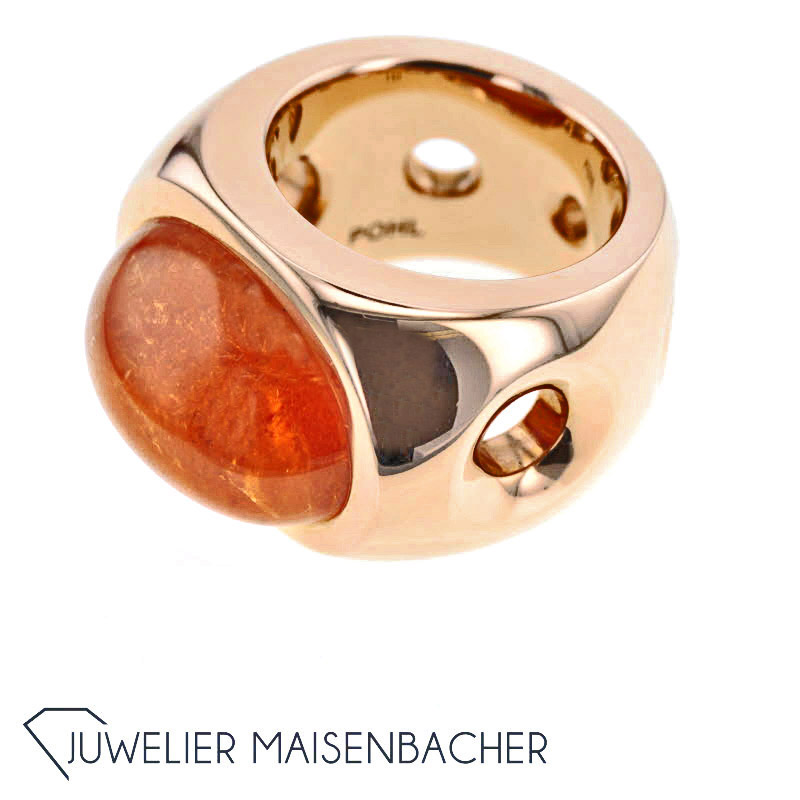 Wunderschöner *Jochen Pohl* Ring Mandarin Granat Gold