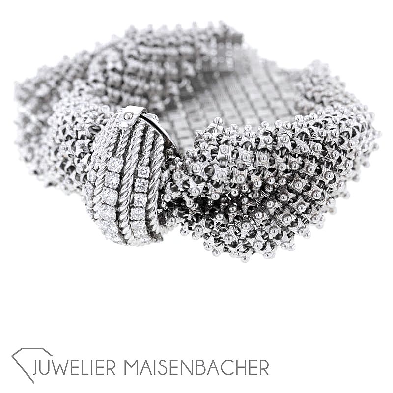 Einzigartiges Weißgold Diamant Armband