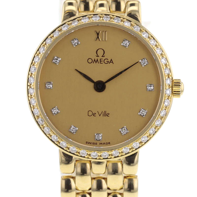 Omega De Ville 18K. Gold mit Diamanten