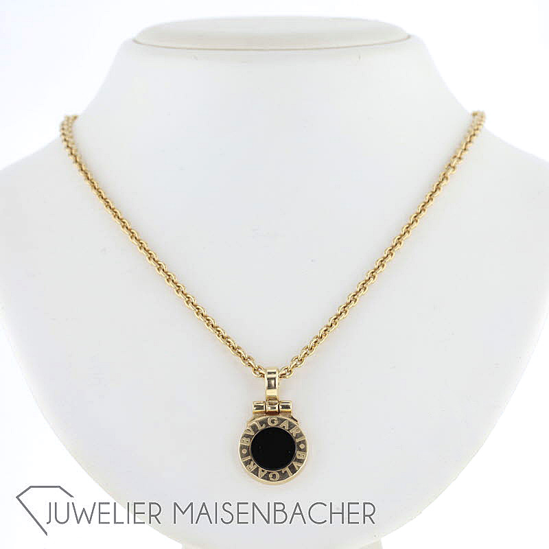 Bulgari Kette/Collier 'Bulgari Bulgari' mit Onyx Gold