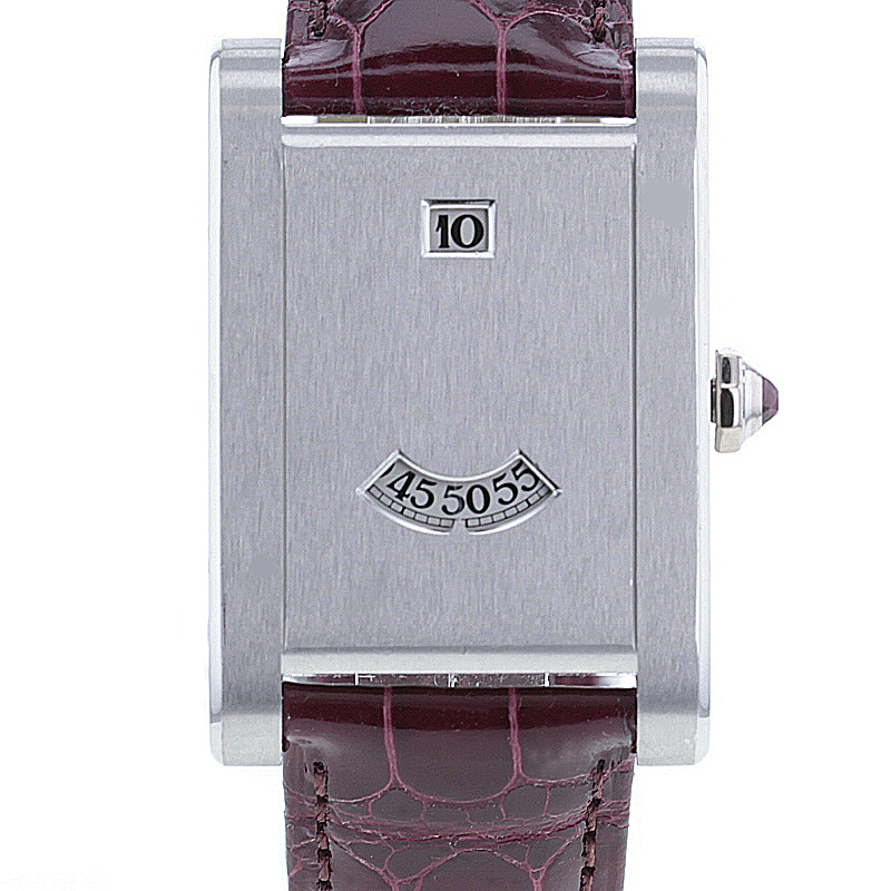 Cartier Tank à Guichet 150th Anniversary limited Edition 1997 in Platin