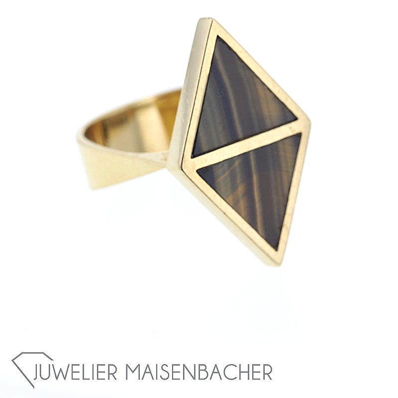 Adamek Gold Ring mit Tigerauge