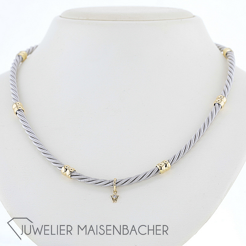 Wellendorff Collier Comtesse Bicolor mit Diamant